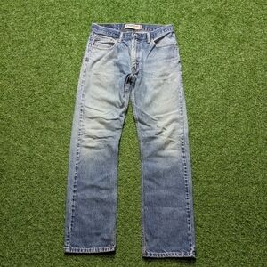 Levi's Jeans Men's 32x34 505 Regular Fit Medium Wash Denim Cotton Natural Fade